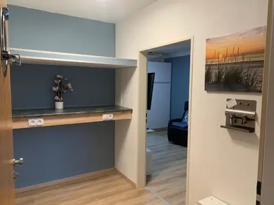 Küche/Küchenzeile in der Unterkunft Lilli-Marleen 1-23 Wurster-Nordsee-Küste