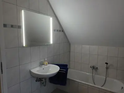 Ein Badezimmer in der Unterkunft Strandrose