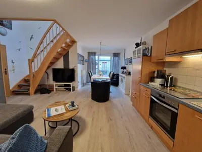 Küche/Küchenzeile in der Unterkunft Haus Seewind Wohnung 3