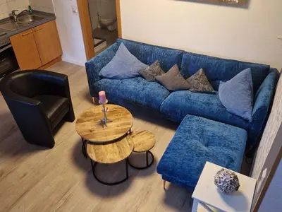 Ein Sitzbereich in der Unterkunft Haus Seewind Wohnung 3