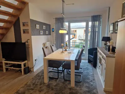 Küche/Küchenzeile in der Unterkunft Haus Seewind Wohnung 3