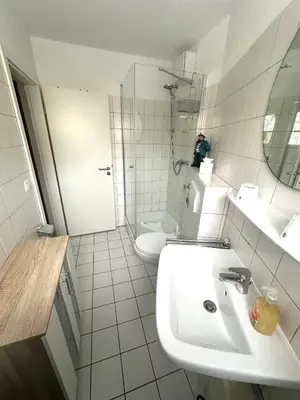 Ein Badezimmer in der Unterkunft Elbe 1 21