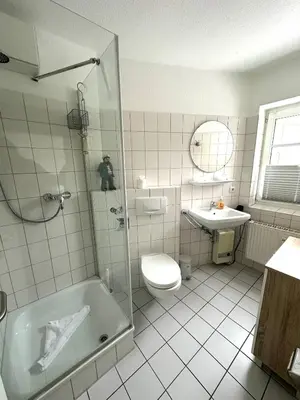 Ein Badezimmer in der Unterkunft Elbe 1 21