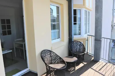 Ein Balkon oder eine Terrasse in der Unterkunft Nordsee 03