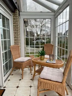 Ein Balkon oder eine Terrasse in der Unterkunft Ringwall 70