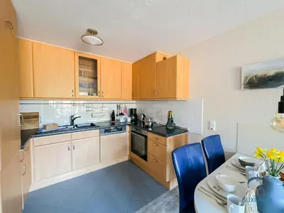 Küche/Küchenzeile in der Unterkunft Haus Nordseebrandung Wohnung 2.4