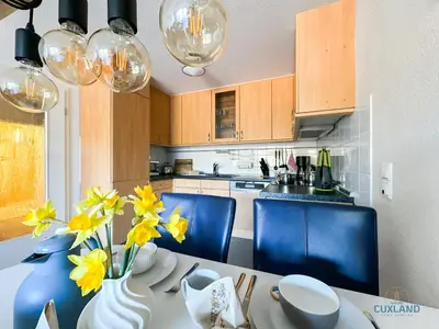Küche/Küchenzeile in der Unterkunft Haus Nordseebrandung Wohnung 2.4