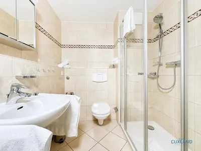 Ein Badezimmer in der Unterkunft Haus Nordseebrandung Wohnung 2.4