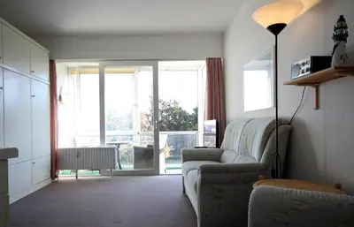 Ein Sitzbereich in der Unterkunft Haus Seehütte Wohnung 402