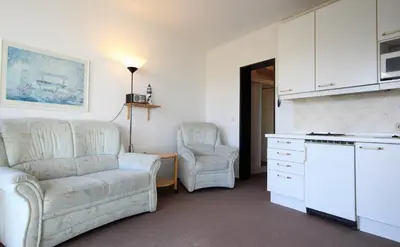 Küche/Küchenzeile in der Unterkunft Haus Seehütte Wohnung 402