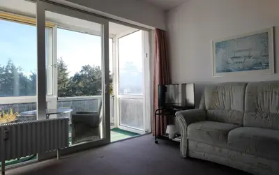 Ein Sitzbereich in der Unterkunft Haus Seehütte Wohnung 402