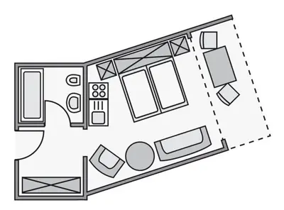 Grundriss der Unterkunft Haus Seehütte Wohnung 402