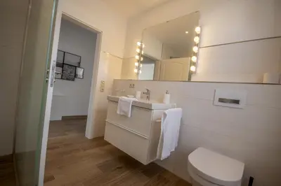 Ein Badezimmer in der Unterkunft Cuxhavener Straße 5/3
