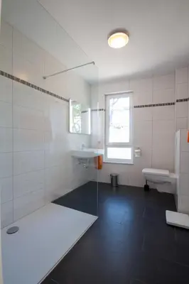 Ein Badezimmer in der Unterkunft Dünenblick