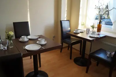Ein Sitzbereich in der Unterkunft Pension Appartementhaus Hus Möhlenbarg