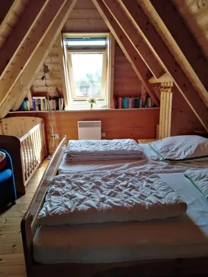 Ein Bett oder Betten in einem Zimmer der Unterkunft Ferienhaus Anna