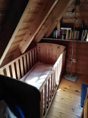 Ein Bett oder Betten in einem Zimmer der Unterkunft Ferienhaus Anna