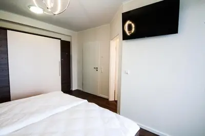 Ein Bett oder Betten in einem Zimmer der Unterkunft Döser Seedeich 7