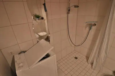 Ein Badezimmer in der Unterkunft Freundliche Ferienwohnung direkt hinter dem Deich