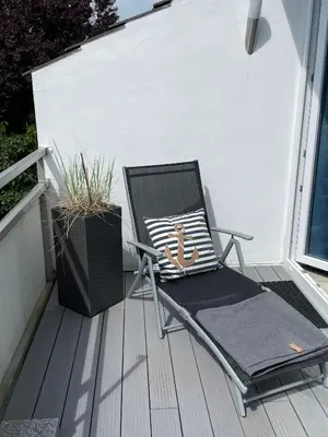 Ein Balkon oder eine Terrasse in der Unterkunft Wohnung 