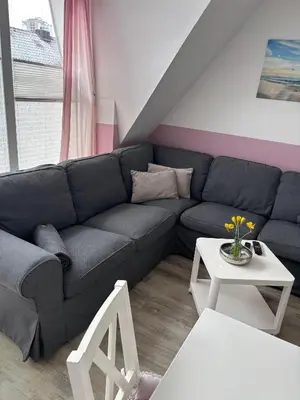 Ein Sitzbereich in der Unterkunft Wohnung 
