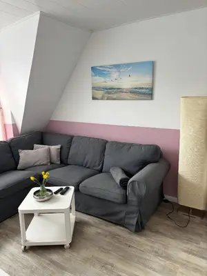 Ein Sitzbereich in der Unterkunft Wohnung 