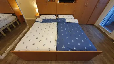 Ein Bett oder Betten in einem Zimmer der Unterkunft Küstenoase