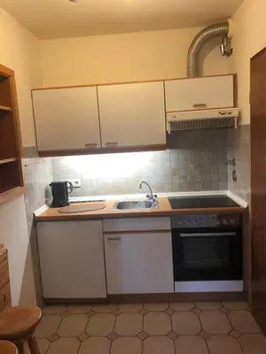 Küche/Küchenzeile in der Unterkunft Ferienwohnung Op'n Rugenbarg 70 OG
