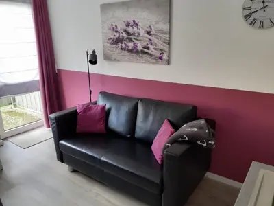 Ein Sitzbereich in der Unterkunft Apartment 