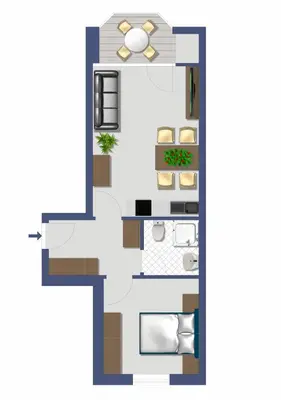 Küche/Küchenzeile in der Unterkunft Haus Horizont Fewo Nr 21