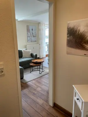 Ein Sitzbereich in der Unterkunft Strandläufer