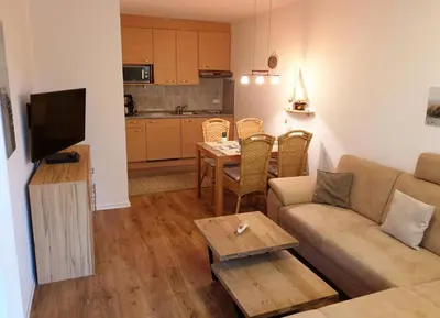 Küche/Küchenzeile in der Unterkunft Maritime Ferienwohnung in Strandnähe