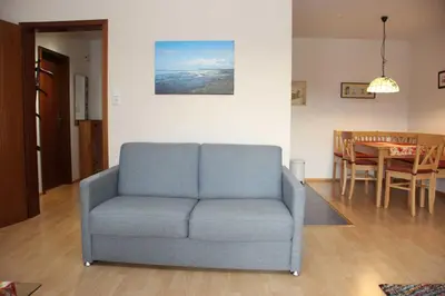 Ein Sitzbereich in der Unterkunft Ferienwohnung Gall