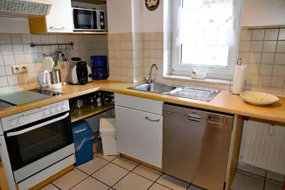 Küche/Küchenzeile in der Unterkunft Oasis 01