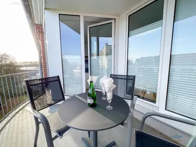 Ein Balkon oder eine Terrasse in der Unterkunft Residenz Hohe Worth Wohnung 307