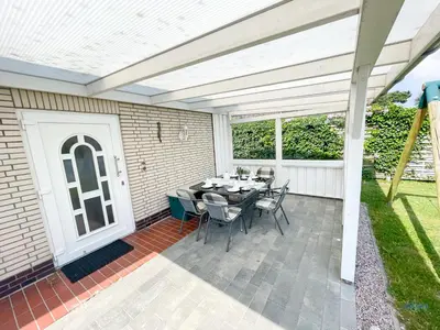 Ein Balkon oder eine Terrasse in der Unterkunft Ferienhaus Am Ringwall 109