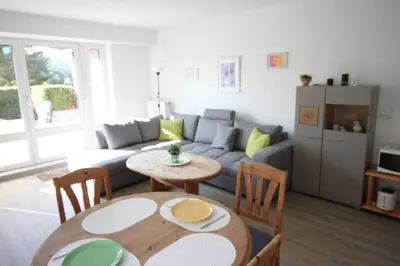 Ein Sitzbereich in der Unterkunft Nige Ooge