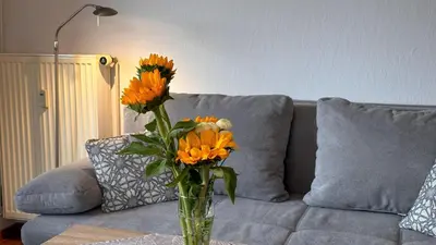 Ein Sitzbereich in der Unterkunft Ferienwohnung 