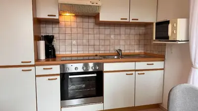 Küche/Küchenzeile in der Unterkunft Ferienwohnung 