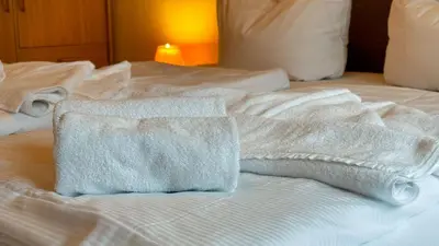 Ein Bett oder Betten in einem Zimmer der Unterkunft Ferienwohnung 
