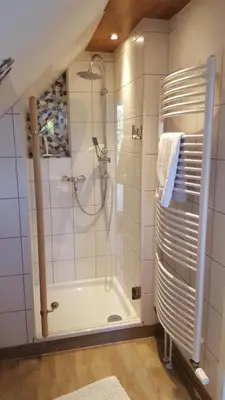 Ein Badezimmer in der Unterkunft Ferienwohnung Elbkoje