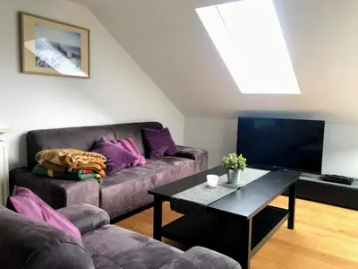 Ein Sitzbereich in der Unterkunft Haus Meerliebe Whg 3