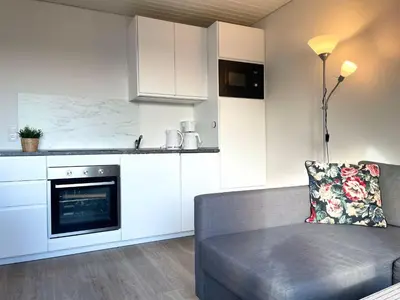 Küche/Küchenzeile in der Unterkunft Ferienwohnung 'Haus Ingeborg, Wohnung 2/OG'