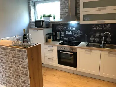 Küche/Küchenzeile in der Unterkunft Lieblingsplatz - Ferienwohnung Verse