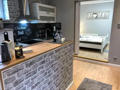 Küche/Küchenzeile in der Unterkunft Lieblingsplatz - Ferienwohnung Verse