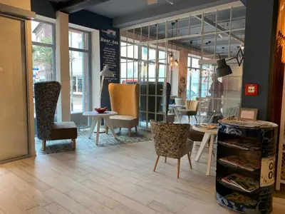 Ein Sitzbereich in der Unterkunft Hotel Stadt Cuxhaven