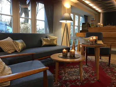 Ein Sitzbereich in der Unterkunft Hotel Wehrburg