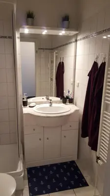 Ein Badezimmer in der Unterkunft Villa Döser Strand