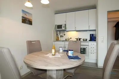 Küche/Küchenzeile in der Unterkunft Urlaub mit spektakulärer Aussicht auf das Wattenmeer
