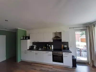 Küche/Küchenzeile in der Unterkunft Ferienhaus Malte Büsch